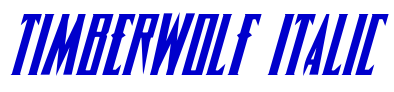 Timberwolf Italic लिपि